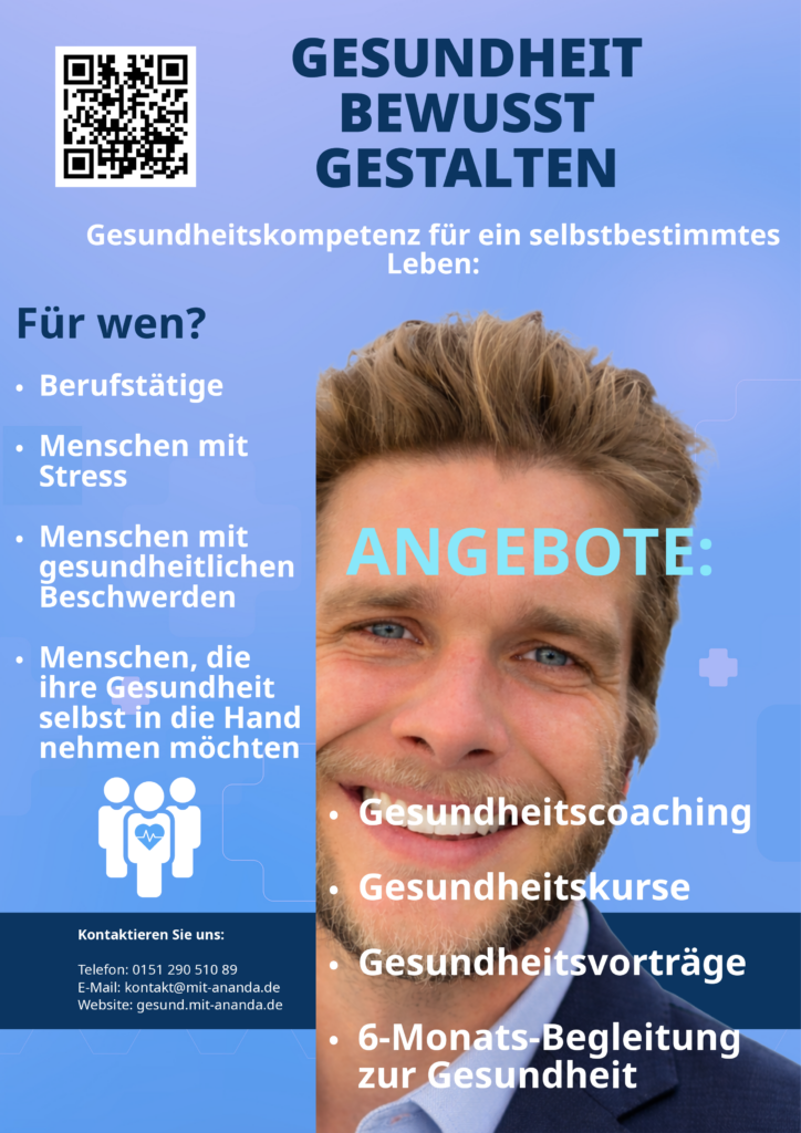 Flyer Gesund mit Ananda - Alexander Gerhard Rupp